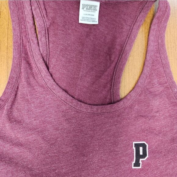PINK Large maroon raserback tank - Picture 2 of 3